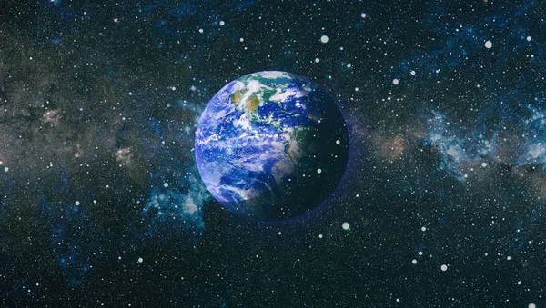 Dünya gezegeni. Doğu hemisphere. NASA tarafından döşenmiş bu görüntü öğelerini.