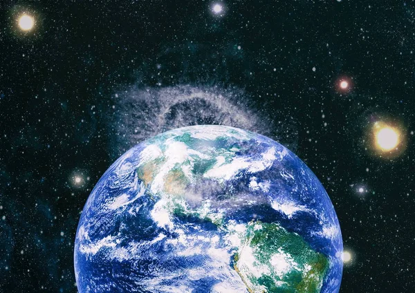 Planetjorden Östra Halvklotet Detta Bildelement Inredda Nasa — Stockfoto