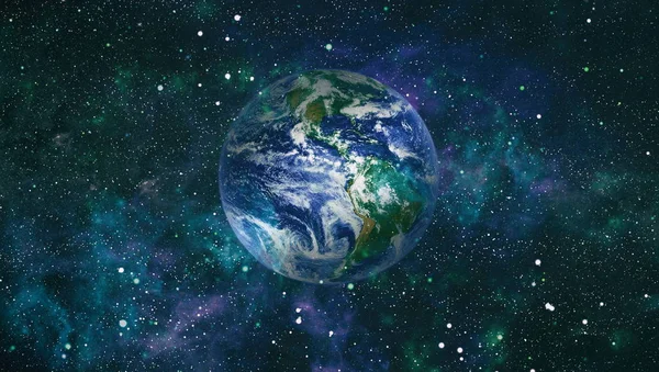 Dünya gezegeni. Doğu hemisphere. NASA tarafından döşenmiş bu görüntü öğelerini.