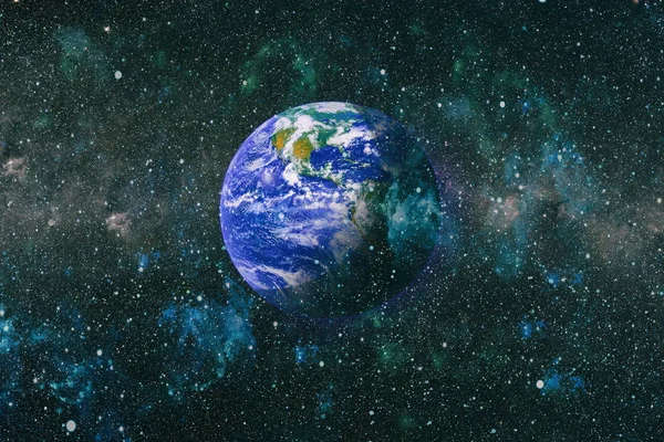 Dünya gezegeni. Doğu hemisphere. NASA tarafından döşenmiş bu görüntü öğelerini.