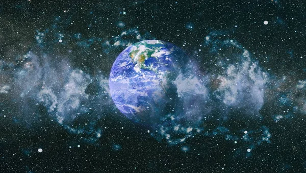 Dünya gezegeni. Doğu hemisphere. NASA tarafından döşenmiş bu görüntü öğelerini.