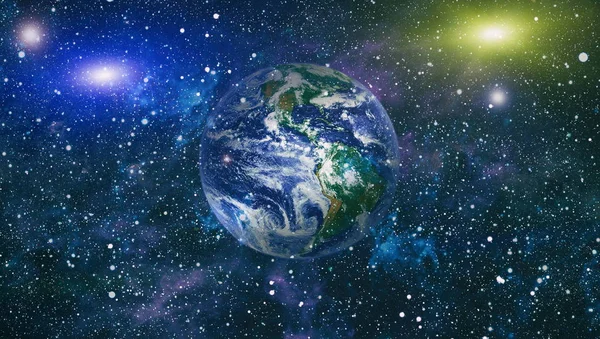 Planeta Země Východní Polokoule Tento Obrázek Elementy Jsou Podle Nasa — Stock fotografie