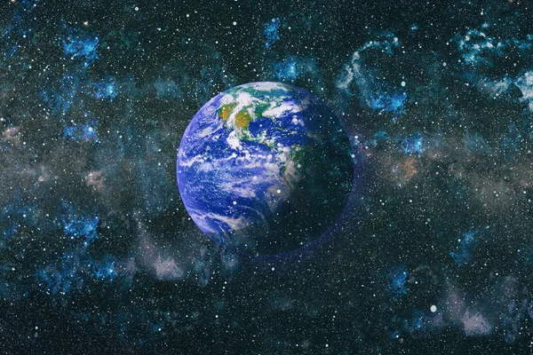 Dünya gezegeni. Doğu hemisphere. NASA tarafından döşenmiş bu görüntü öğelerini.