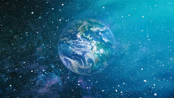 Dünya gezegeni. Doğu hemisphere. NASA tarafından döşenmiş bu görüntü öğelerini.