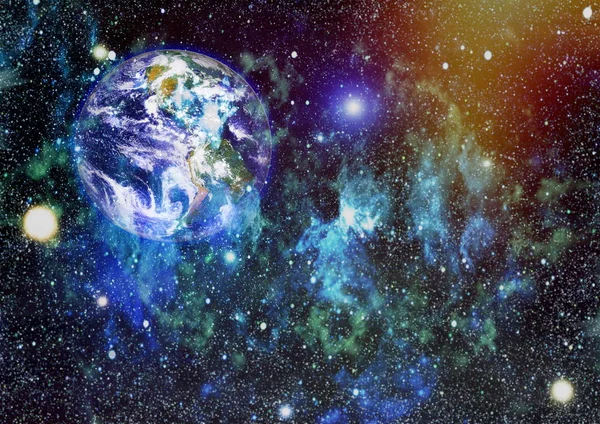 Planeta Terra Hemisfério Leste Esta Imagem Elementos Fornecidos Pela Nasa — Fotografia de Stock