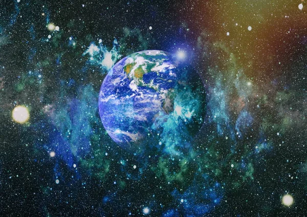 Dünya gezegeni. Doğu hemisphere. NASA tarafından döşenmiş bu görüntü öğelerini.