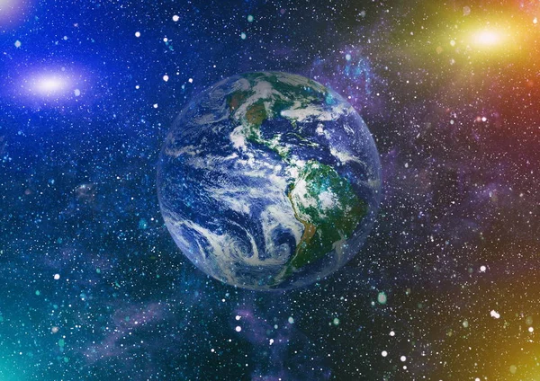 Dünya gezegeni. Doğu hemisphere. NASA tarafından döşenmiş bu görüntü öğelerini.