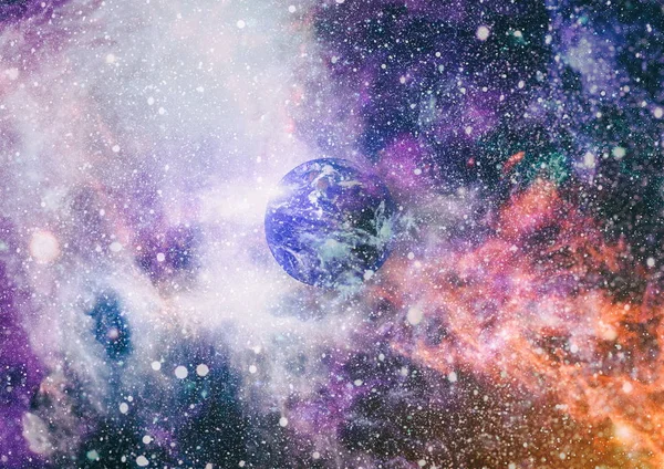 Dünya gezegeni. Doğu hemisphere. NASA tarafından döşenmiş bu görüntü öğelerini.