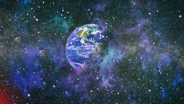 Dünya gezegeni. Doğu hemisphere. NASA tarafından döşenmiş bu görüntü öğelerini.