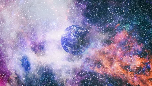 Dünya gezegeni. Doğu hemisphere. NASA tarafından döşenmiş bu görüntü öğelerini.