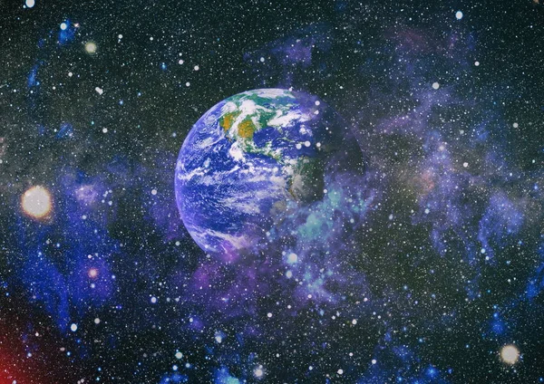 Dünya gezegeni. Doğu hemisphere. NASA tarafından döşenmiş bu görüntü öğelerini.