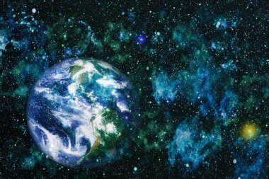 Dünya gezegeni. Doğu hemisphere. NASA tarafından döşenmiş bu görüntü öğelerini.