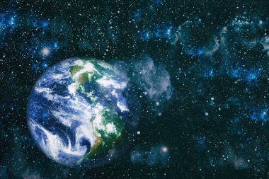 Dünya gezegeni. Doğu hemisphere. NASA tarafından döşenmiş bu görüntü öğelerini.