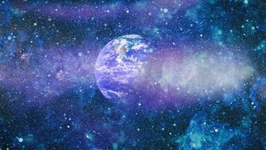 Dünya gezegeni. Doğu hemisphere. NASA tarafından döşenmiş bu görüntü öğelerini.