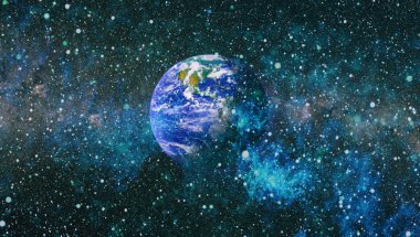 Dünya gezegeni. Doğu hemisphere. NASA tarafından döşenmiş bu görüntü öğelerini.