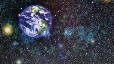 Dünya gezegeni. Doğu hemisphere. NASA tarafından döşenmiş bu görüntü öğelerini.