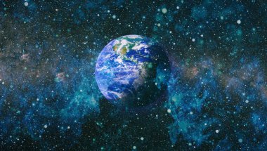 Dünya gezegeni. Doğu hemisphere. NASA tarafından döşenmiş bu görüntü öğelerini.