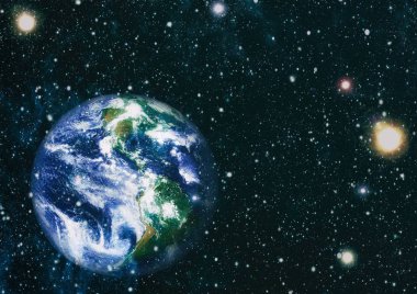 Dünya gezegeni. Doğu hemisphere. NASA tarafından döşenmiş bu görüntü öğelerini.