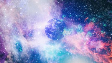 Dünya gezegeni. Doğu hemisphere. NASA tarafından döşenmiş bu görüntü öğelerini.