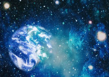 Dünya gezegeni. Doğu hemisphere. NASA tarafından döşenmiş bu görüntü öğelerini.