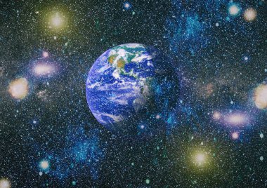 Dünya gezegeni. Doğu hemisphere. NASA tarafından döşenmiş bu görüntü öğelerini.