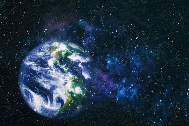 Dünya gezegeni. Doğu hemisphere. NASA tarafından döşenmiş bu görüntü öğelerini.