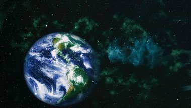 Dünya gezegeni. Doğu hemisphere. NASA tarafından döşenmiş bu görüntü öğelerini.