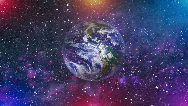 Dünya gezegeni. Doğu hemisphere. NASA tarafından döşenmiş bu görüntü öğelerini.