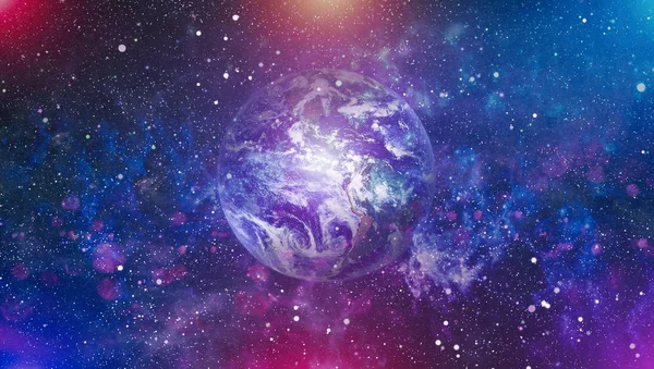 Dünya gezegeni. Doğu hemisphere. NASA tarafından döşenmiş bu görüntü öğelerini.