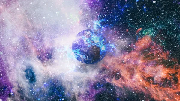 Dünya gezegeni. Doğu hemisphere. NASA tarafından döşenmiş bu görüntü öğelerini.