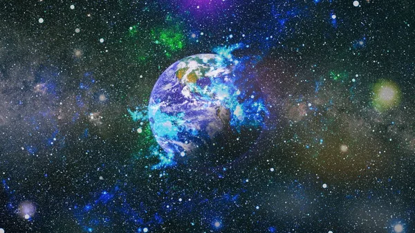 Dünya gezegeni. Doğu hemisphere. NASA tarafından döşenmiş bu görüntü öğelerini.