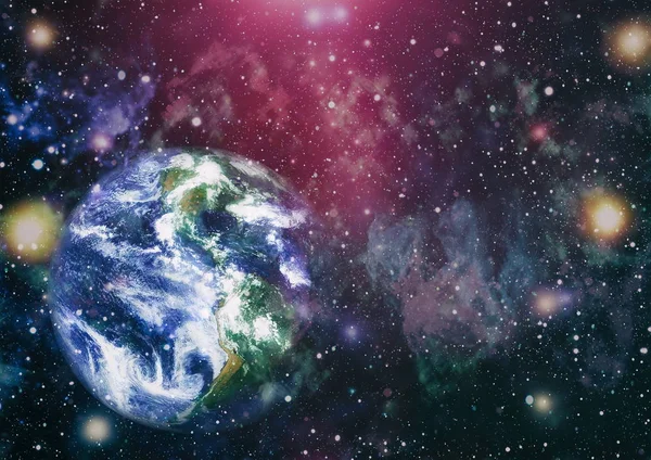 Dünya gezegeni. Doğu hemisphere. NASA tarafından döşenmiş bu görüntü öğelerini.