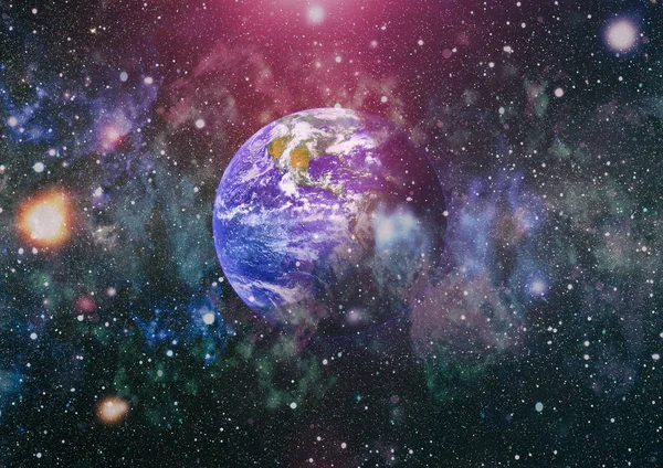 行星地球 东半球 这个由美国国家航空航天局提供的图像元素 — 图库照片