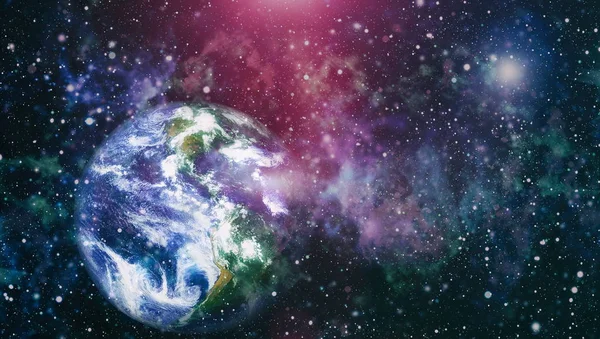 Dünya gezegeni. Doğu hemisphere. NASA tarafından döşenmiş bu görüntü öğelerini.