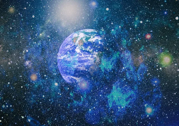 Dünya gezegeni. Doğu hemisphere. NASA tarafından döşenmiş bu görüntü öğelerini.