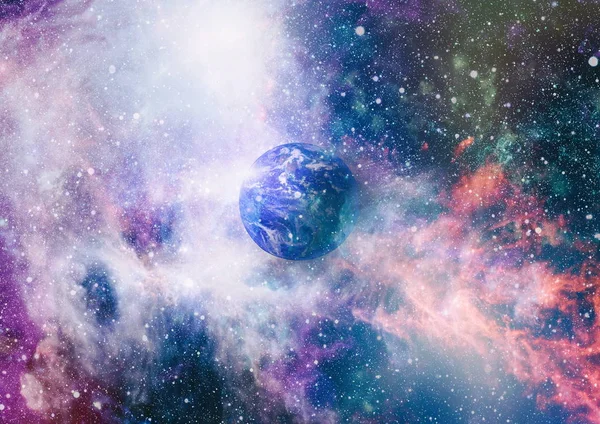 Dünya gezegeni. Doğu hemisphere. NASA tarafından döşenmiş bu görüntü öğelerini.