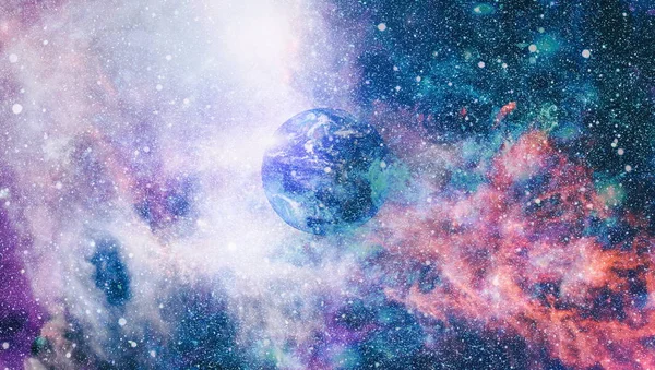 Dünya gezegeni. Doğu hemisphere. NASA tarafından döşenmiş bu görüntü öğelerini.