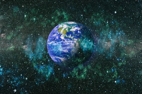 Dünya gezegeni. Doğu hemisphere. NASA tarafından döşenmiş bu görüntü öğelerini.