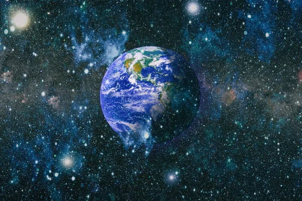 Dünya gezegeni. Doğu hemisphere. NASA tarafından döşenmiş bu görüntü öğelerini.