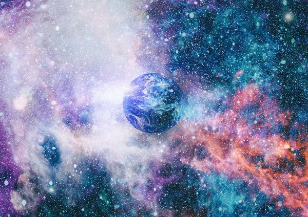 Dünya gezegeni. Doğu hemisphere. NASA tarafından döşenmiş bu görüntü öğelerini.