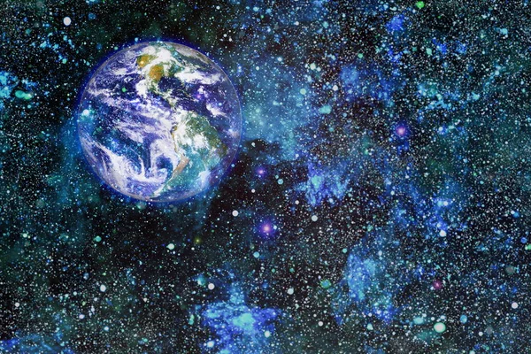 Dünya gezegeni. Doğu hemisphere. NASA tarafından döşenmiş bu görüntü öğelerini.