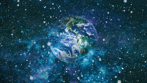 Dünya gezegeni. Doğu hemisphere. NASA tarafından döşenmiş bu görüntü öğelerini.