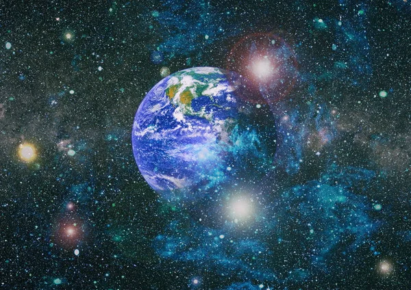 行星地球 东半球 这个由美国国家航空航天局提供的图像元素 — 图库照片