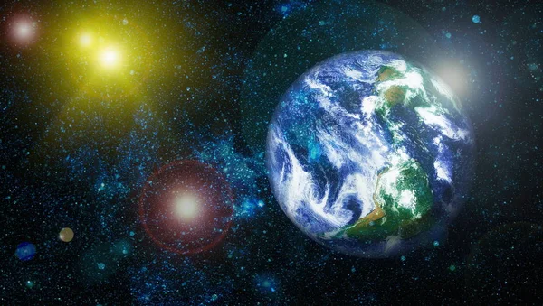 Dünya gezegeni. Doğu hemisphere. NASA tarafından döşenmiş bu görüntü öğelerini.