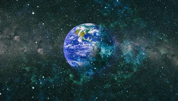 Dünya gezegeni. Doğu hemisphere. NASA tarafından döşenmiş bu görüntü öğelerini.