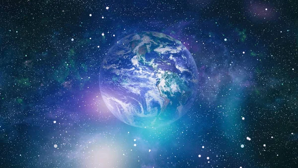 Dünya gezegeni. Doğu hemisphere. NASA tarafından döşenmiş bu görüntü öğelerini.