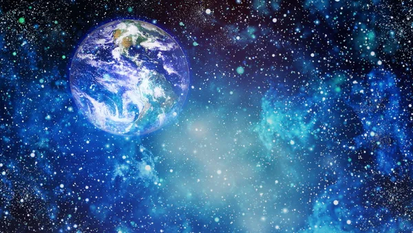 Dünya gezegeni. Doğu hemisphere. NASA tarafından döşenmiş bu görüntü öğelerini.