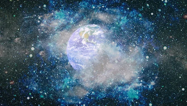 Dünya gezegeni. Doğu hemisphere. NASA tarafından döşenmiş bu görüntü öğelerini.