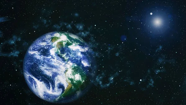 Dünya gezegeni. Doğu hemisphere. NASA tarafından döşenmiş bu görüntü öğelerini.