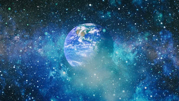 Dünya gezegeni. Doğu hemisphere. NASA tarafından döşenmiş bu görüntü öğelerini.